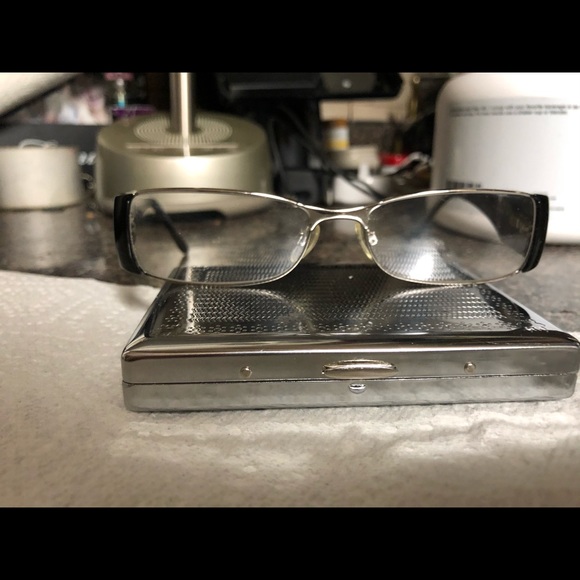 CHANEL Accessories - Authentic Chanel logo eyeglass frames black silver